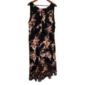Addition Elle Michel Studio High Low Floral Vneck Dress Size 22